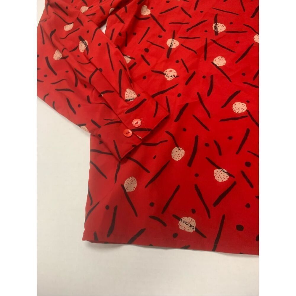 Patterned Button Down Vintage Blouse - Picture 2 of 8